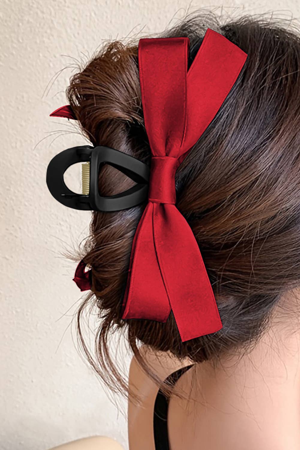 002 RED BOW CLIP